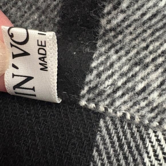 Womens Black & White Plaid Button-Up Shacket W/ Long Sleeves & Pockets Size 20W - Picture 6 of 12